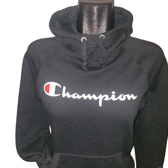 Champion Black Pullover Hoodie XS - Picture 3 of 7